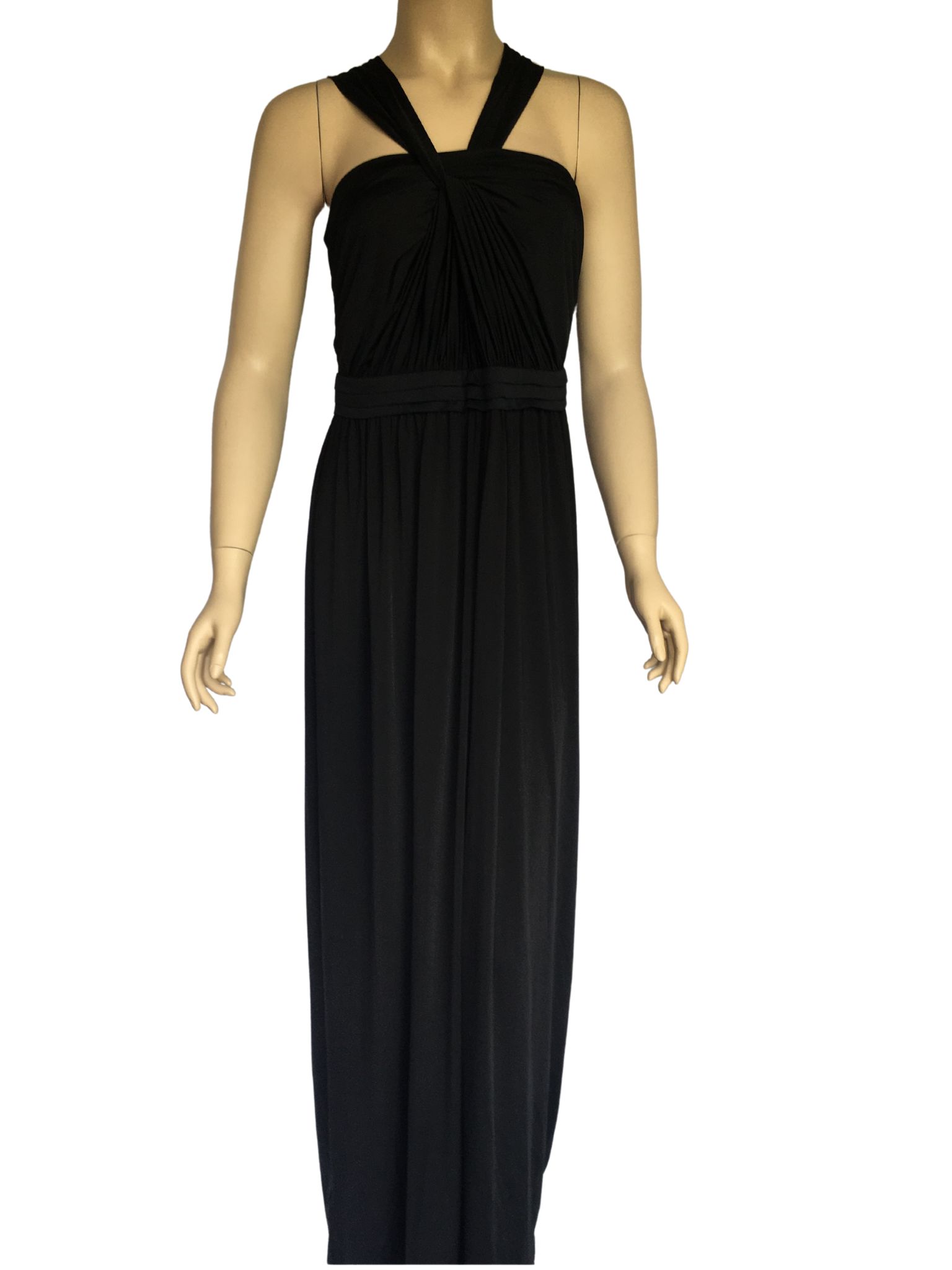 Black knoted Halter Neck Long Gown - InimitableMe